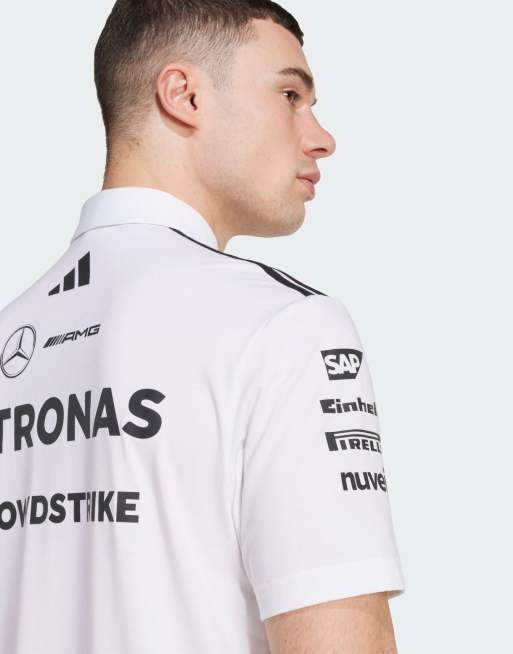 adidas Performance – Mercedes F1 – Polohemd in Weiß, 3 von 4