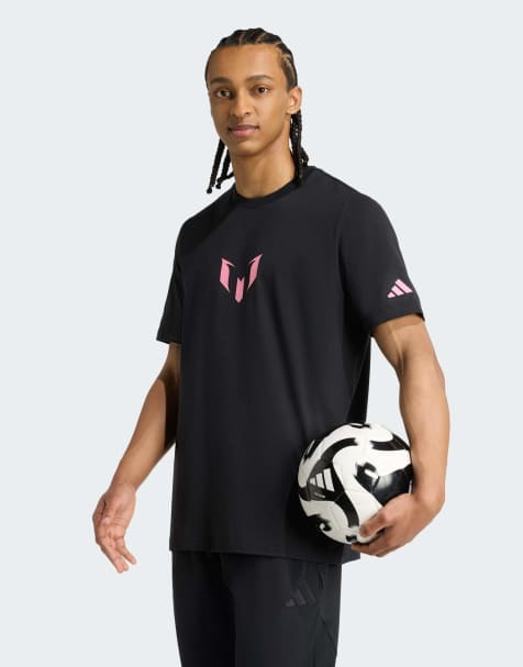 adidas performance Messi graphic tee in black