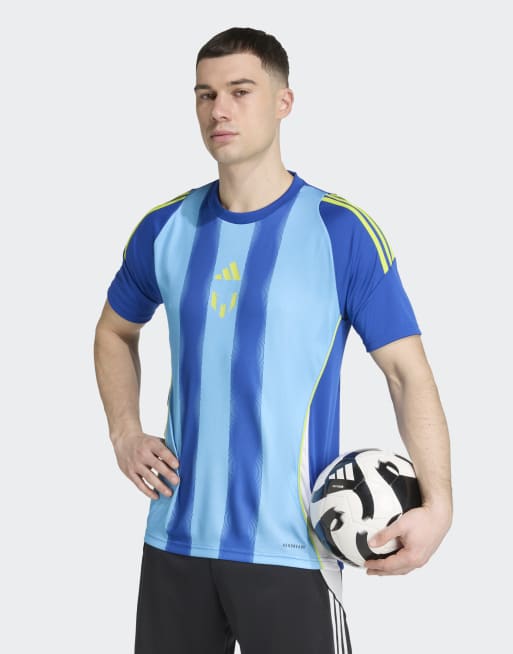 adidas Performance – Messi – Niebieska sportowa koszulka piłkarska