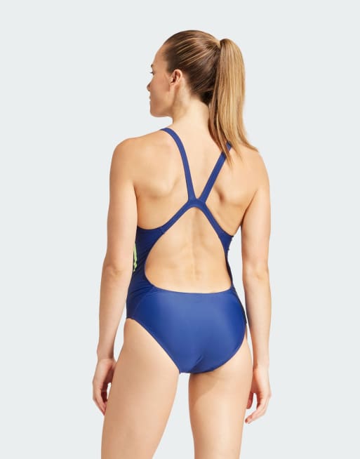 Adidas performance blue racerback hot sale swimsuit