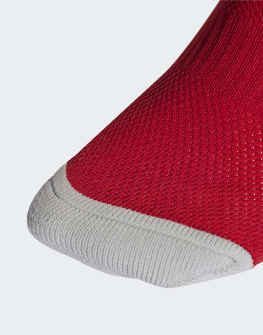 adidas Performance Milano 23 socks in team power red 2 / white, 2 of 3