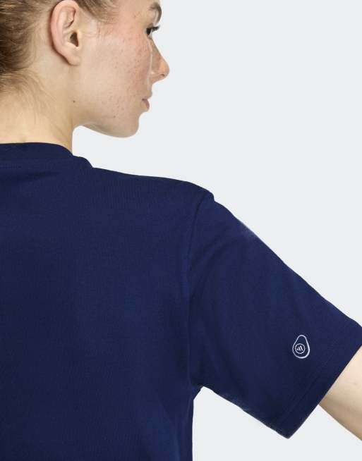adidas Performance – Mini – T-Shirt in Dunkelblau mit Stickerei, 3 von 4