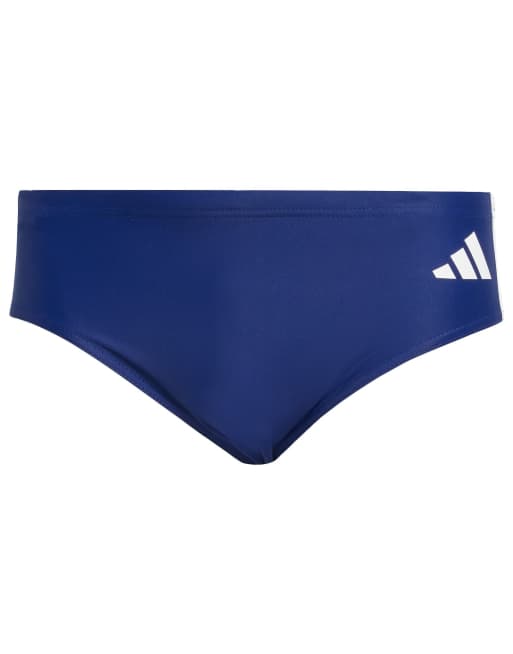adidas Performance - Mørkeblå badebukser med 3 hvide striber, 4 af 4
