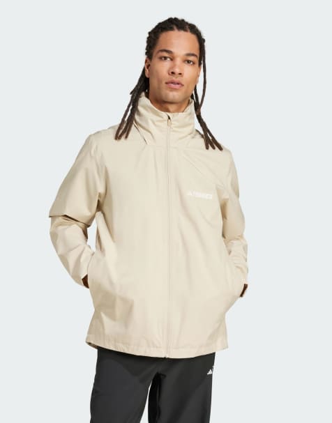 adidas performance Multi essentials 2l rain jacket in savanna - view 1