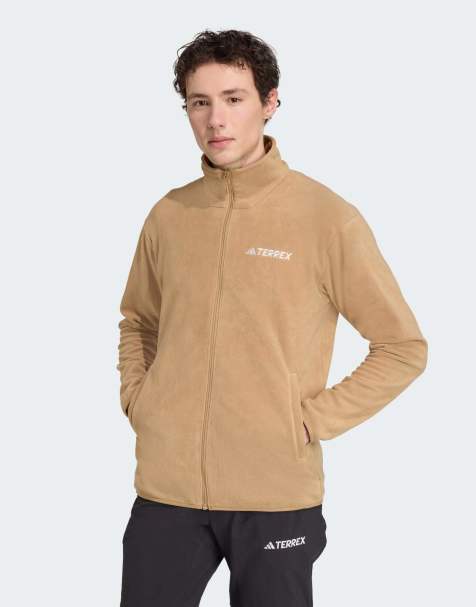 adidas performance Multi essentials full-zip fleece jacket in cardboard - view 1