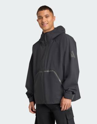 adidas performance Myshelter climaproof rain jacket in black