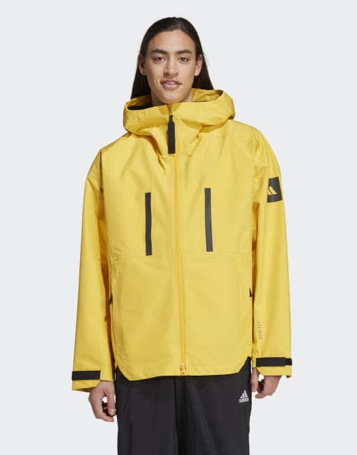 adidas Performance – Myshelter – Guldfärgad regnjacka