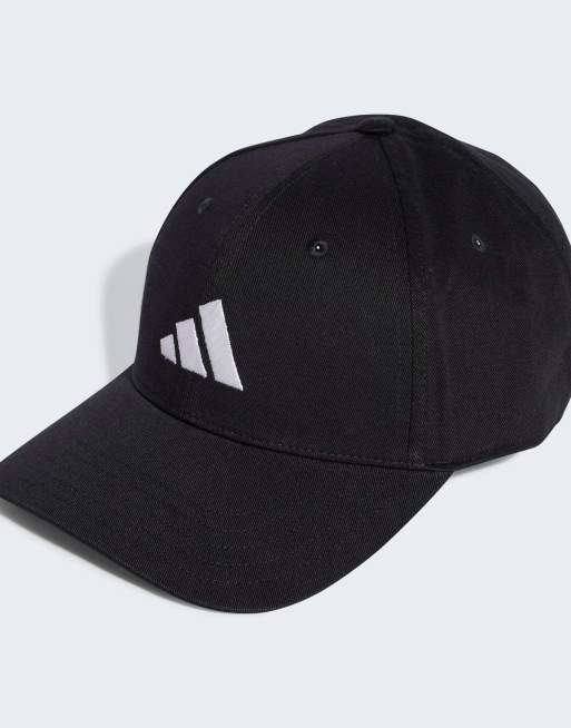 adidas Performance – New – Czarna czapka bejsbolówka z daszkiem i białym logo