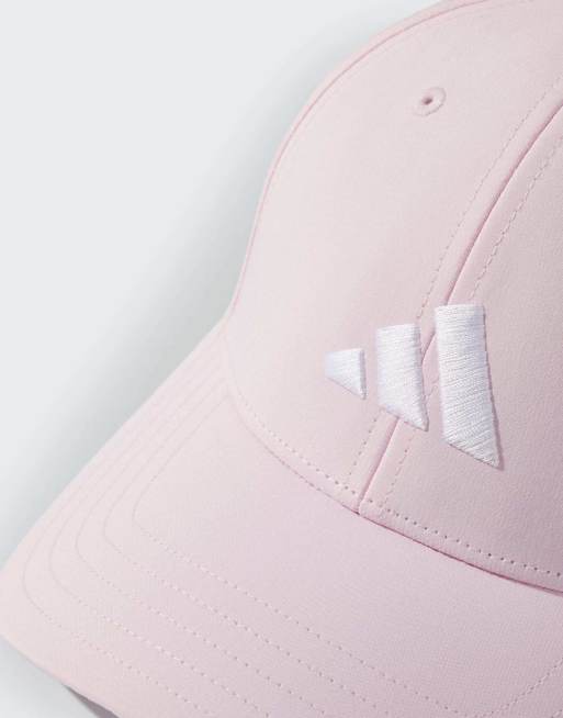 adidas performance New logo embroidered baseball cap in clear pink / white, 2 of 3