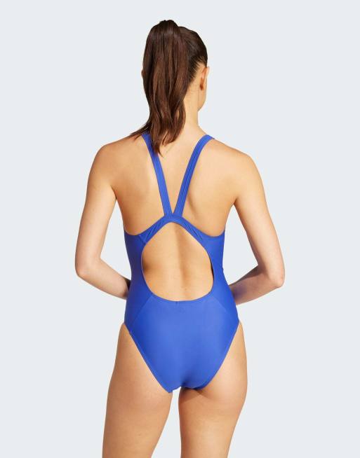 adidas Performance – Niebieski strój kąpielowy z tyłem w kształcie V, 2 z 4