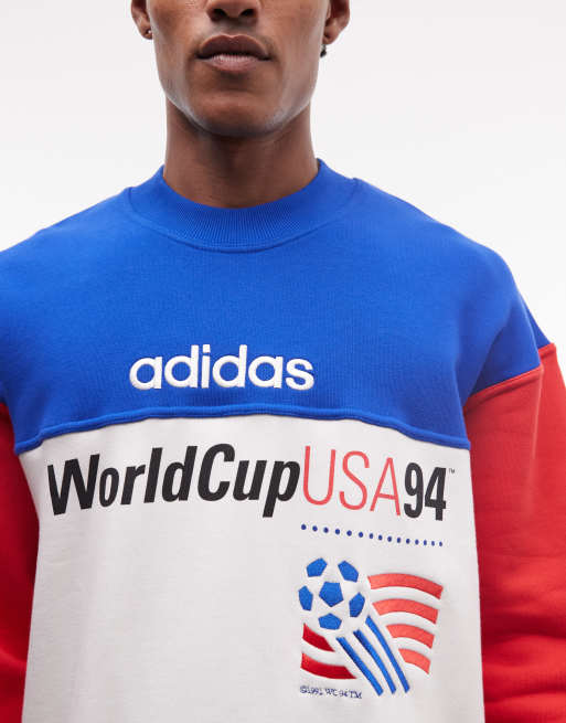 adidas Performance – Niebiesko-biała bluza z grafiką, 4 z 5