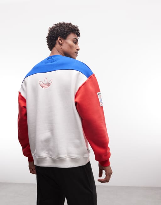 adidas Performance – Niebiesko-biała bluza z grafiką, 5 z 5