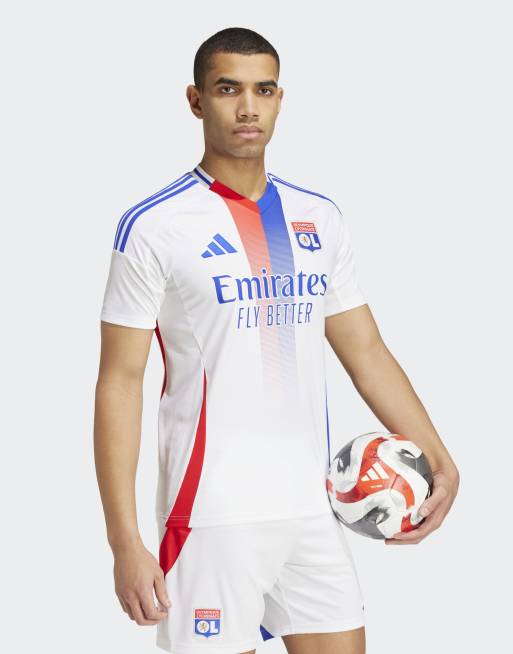 adidas performance Olympique lyonnais 24/25 home jersey in white, 4 of 4