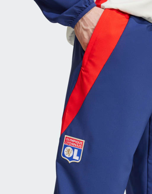 adidas Performance - Olympique Lyonnais Tiro 24 - Pantaloni da presentazione indaco notte/rosso acceso, 3 di 4