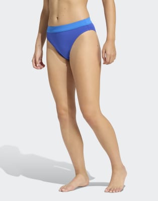adidas Performance - Optimé Aqua - Bikinihose in Semi Lucid Blue mit mittelhohem Bund-Blau