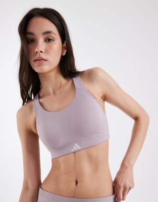 Optime - Brassière de sport maintien renforcé - Figue délavé-Violet 3XL E-G Cup