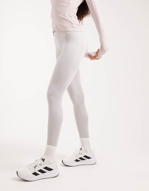 adidas Performance - Optime - Essentials - Grå skinnende 7/8-leggings til træning, 2 af 5