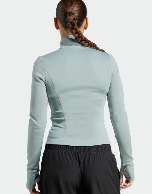 adidas Performance – Optime Essentials – Jacke in Wonder Sage mit durchgehendem Reißverschluss, 2 von 4