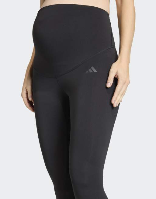 adidas Performance – Optime Essentials – Lange Umstands-Sportleggings in Schwarz, 3 von 4