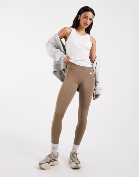 adidas Performance - Optimé Essentials - Legging long avec poche fourre-tout - Kaki six - view 1