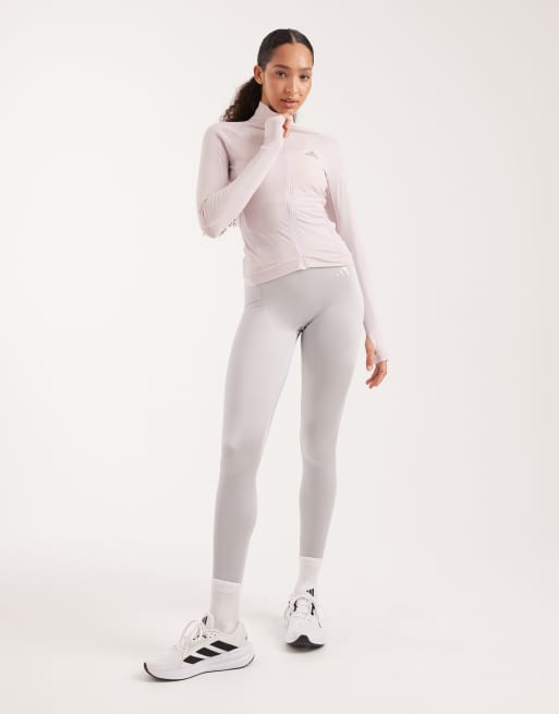 adidas performance - Optime Essentials - Leggings a 7/8 lucidi color grigio due