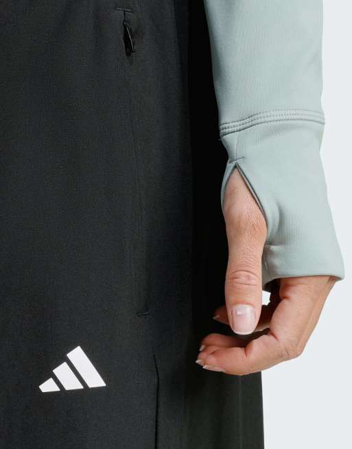 adidas Performance - Optime Essentials - Salviegrøn jakke med lynlås, 4 af 4