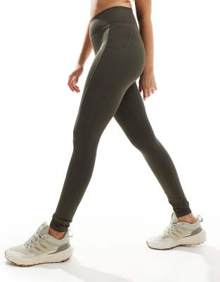 adidas Performance - Optime - Lange Leggings in Grün