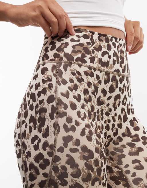 adidas Performance Optime legging shorts in leopard print, 4 of 5