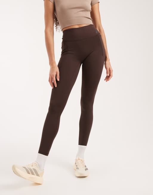 adidas Performance - Optime - Leggings lunghezza integrale da allenamento color caffè aurora