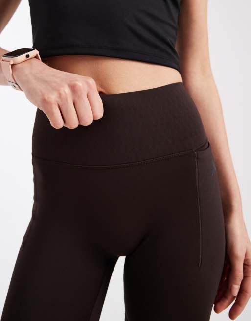 adidas Performance – Optime Power – Krótkie legginsy w kolorze kawowym, 2 z 5