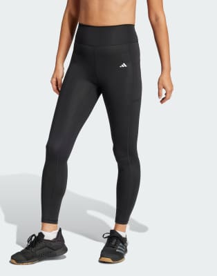 adidas Performance - Optime Stash - 7/8-Leggings in Schwarz