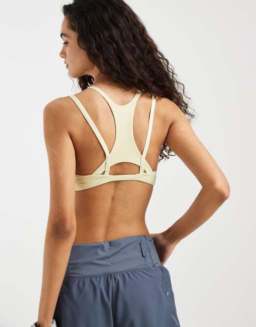 adidas performance - Optime - Workout - Bh met lichte ondersteuning en bandjes in geel, 4 van 4
