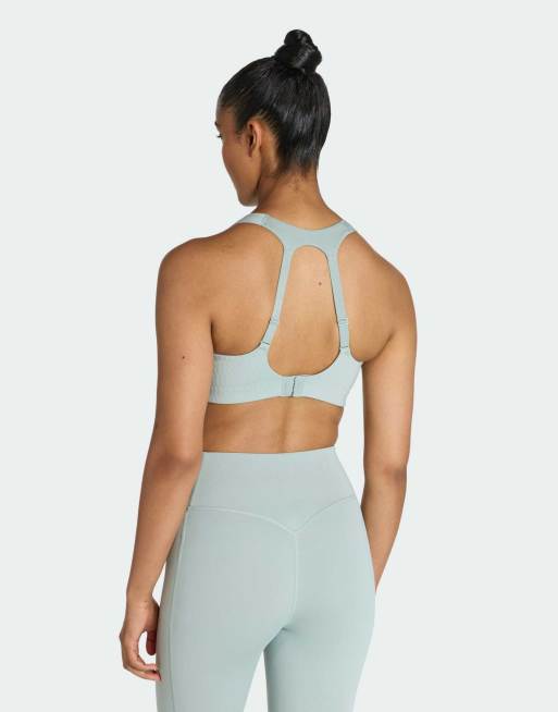 adidas Performance - Optime Workout - Brassière de sport maintien renforcé - Sauge étincelant, 2 de 4