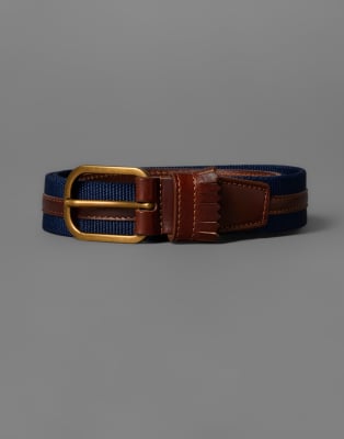 adidas performance Originals golf leather belt in night indigo-Blue