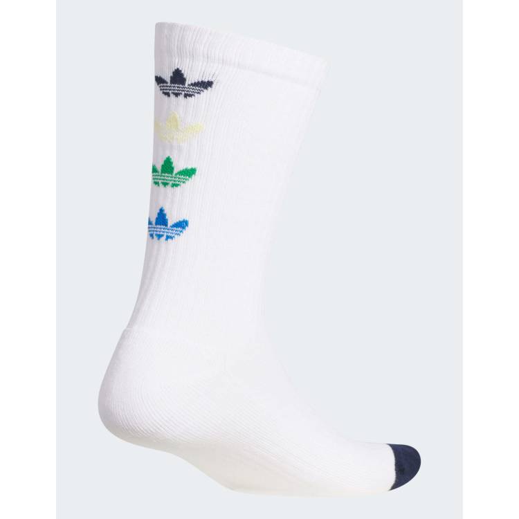 adidas performance Originals golf trefoil crew socks in white ASOS