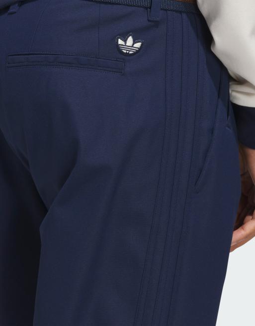 adidas Performance – Originals – Indigoblå, stickade byxor med veck, 3 av 4
