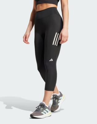 adidas Performance - Own The Run - 3/4-Leggings in Schwarz