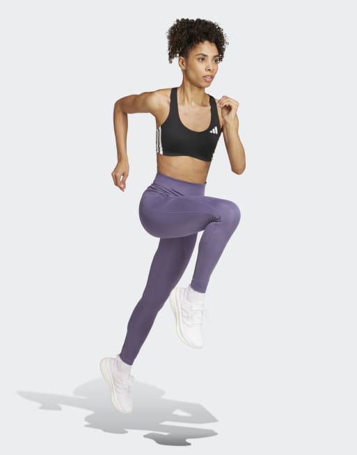 adidas Performance - Own the Run - Falmede lilla leggings i 7/8-længde, 3 af 4
