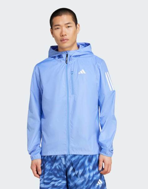 adidas performance Own the run jacket in blue fusion - view 1