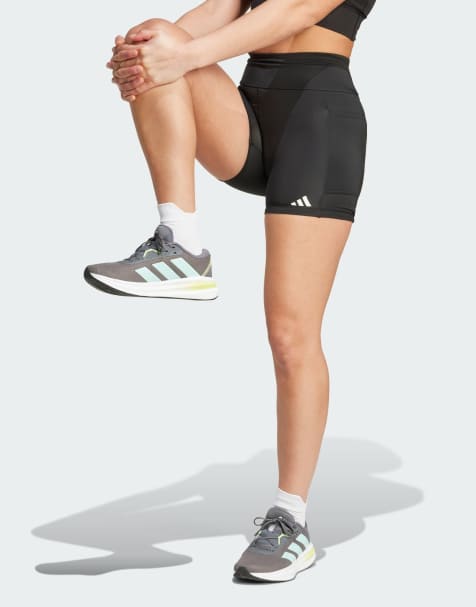 adidas performance Own the run short leggings in black - view 1