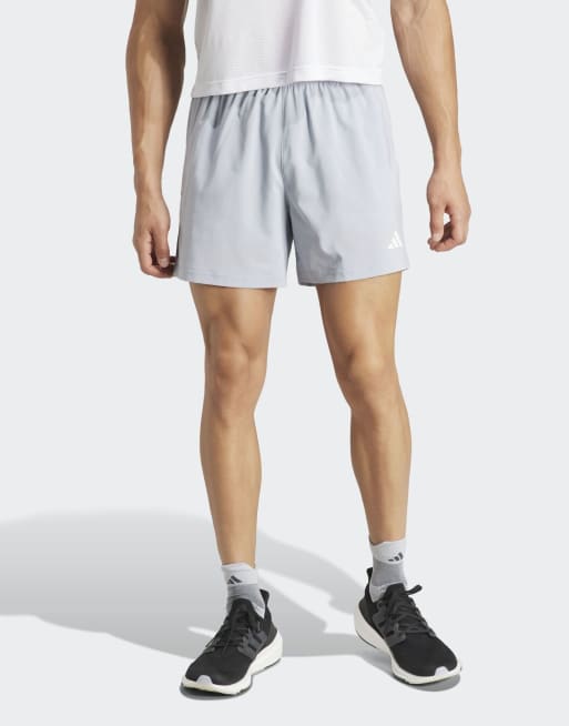 adidas Performance – Own The Run – Shorts in Halo Silver