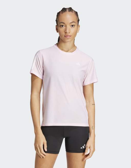 adidas Performance - Own The Run - T-shirt color rosa chiaro
