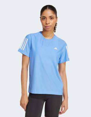 adidas Performance - Own The Run - T-Shirt in Fusion-Blau