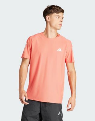 adidas performance Own the Run T-Shirt in Red - ASOS Price Checker
