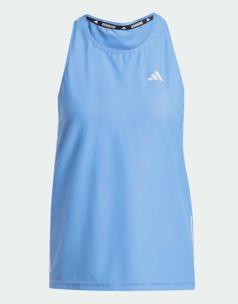 adidas performance Own the run tank top in blue fusion - view 1