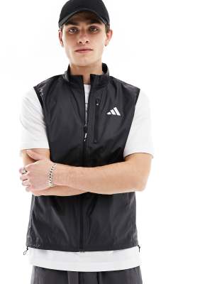 Adidas Performance Own The Run Vest In Black | ASOS