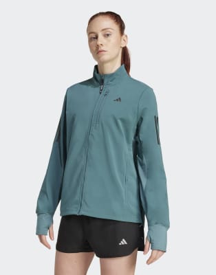 adidas Performance - Own the run Winterized - Jacke in Blaugrün