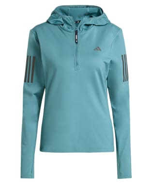 adidas Performance - Own the run Winterized - Jacke in Preloved Teal mit kurzem Reißverschluss-Blau