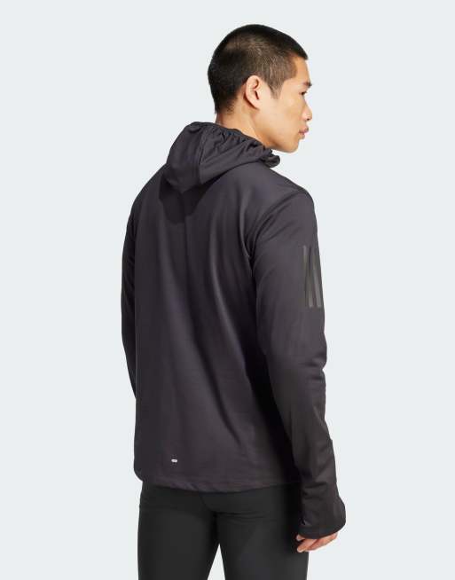 adidas performance - Own The run - Winterjack met capuchon en korte rits in zwart, 2 van 5
