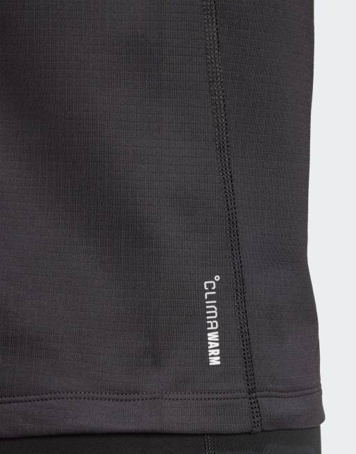 adidas performance - Own The run - Winterjack met capuchon en korte rits in zwart, 4 van 5